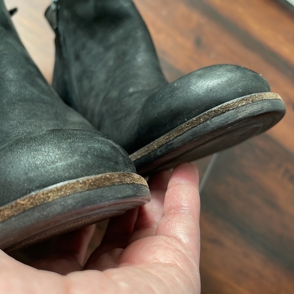 Paul Green Black Leather Ankle Boots Side Zipped Block Heels size 9 US,… - Picture 10 of 13